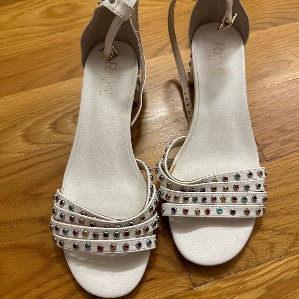 RAYE Rainbow Colorful Rhinestone Sandals - Picture 7 of 7